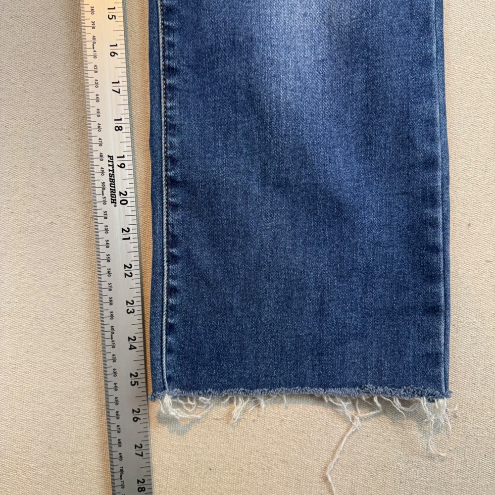 Judy Blue 15/32 Straight Fit Jeans Womens Blue Raw Hem High Rise JB82561DK - Picture 9 of 11